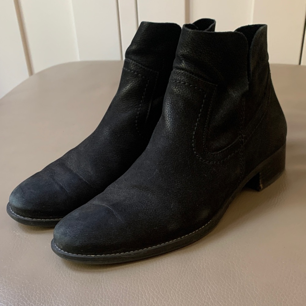 Paul green Black Leather Ankle Boots